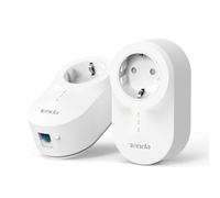 Tenda PH6 1000Mbps CPL Kit con 1 Puerto Gigabit y Enchufe Integrado, CPL Box Kit de 2, Compatible con Todas Las Cajas, Plug and Play, Enchufe UE