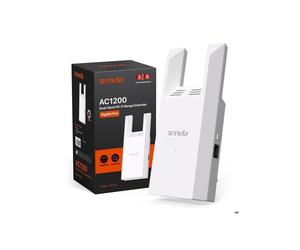 Tenda Repetidor WiFi Potente A18 Pro, Amplificador AC1200 Mbps (2.4GHz/5GHz), Puerto Ethernet Gigabit, Cobertura hasta 150 m²