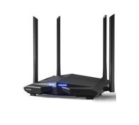 Tenda Router WiFi inalámbrico Gigabit AC1200 de doble banda, 4 puertos Gigabit completos, velocidad de hasta 1.2 Gpbs, fácil configuración con aplicación inteligente, modo de punto de acceso, WiFi de