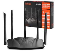 Tenda RX12 Pro Router WiFi 6 AX3000 de Banda Dual (2.4GHz + 5GHz, Requiere conexión a Internet por Cable), 4 Puertos Gigabit, Ancho de Banda 160MHz, WiFi+ Mesh, OFDMA/VPN/WPA3/IPv6/TWT