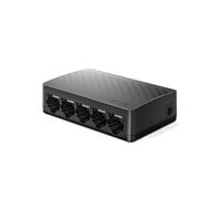 Tenda SG105 Switch Ethernet Gigabit 5-Puertos (10/100/1000, RJ45) | Switch Gigabit no administrado, IEEE 802.3X, MDI/MDIX auto, dúplex completo, sin config, silencioso, negro