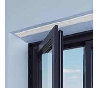 Tenda Soffitto Doppia Porta con Ganci a Rulli - Pista per Tende da Soffitto per Finestre Patio Ospedale Camper Doccia - Aste per Tende Bianco 4.5m/14ft