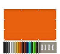 Tenda Sombrilla Vela Ombrege Impermeable 1x1.2m - Proteze Privacy per Giardino Balcone Terrazza - Resistente Intemperie Corde di Supporto Arance