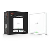Tenda SS3 Interruptor de Luz Inteligente, Luz Wi-Fi de 2.4GHz, Unipolar, Interruptor de Pared, con Alexa y Google Home, Control Remoto y Temporizador, No se Requiere Concentrador, Blanco, 1 Cuadrilla