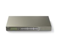 Tenda TEF1126P | Interruptor PoE Gigabit Ethernet de 26 Puertos | 24 Puertos PoE a 250 W | Plug & Play | Metal Resistente | Protección Limitada de por Vida