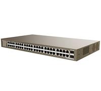 Tenda TEG1050F Switch Gigabit de 50 Puertos No Administrado, 48 Puertos Ethernet Gigabit, 2 Puertos SFP 1G, Plug y Play, Vlan, Montaje en Rack de 19"/ Escritorio/ Pared, Protección contra Rayos de 6KV