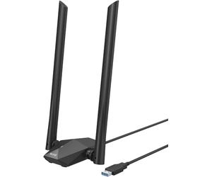 Tenda U18a AX1800 Adaptador WiFi 6 USB, Doble Banda 5GHz(1201Mbps)/2.4GHz(574Mbps), USB 3.0, Antena WiFi Externa 5dBi, Instalación Automática, Compatible con Windows 10/11, MU-MIMO, WPA3