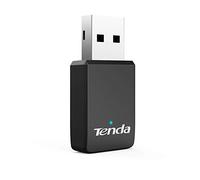 Tenda USB WiFi U9 AC600 Mbps - Adaptador WiFi USB para PC - Doble Banda 2.4GHz/5GHz Receptor Wi-Fi - Compatible con Windows 11/10/8.1/8/7/XP - Tamaño Mini - Plug y Play - Color Negro