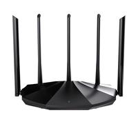 Tenda WiFi 6 AX1500 Smart WiFi, Router WiFi 6 de Doble Banda, 5 Antenas de Alta Ganancia de 6dBi, 3 Puertos LAN Gigabit, WPA3+OFDM MU-MIMO, RX2Pro (Negro)
