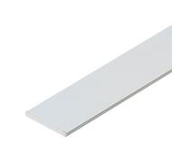 TENDAGGIMANIA Perfil Aluminio Anticorrosión Blanco - Longitud 250CM- Altura 4CM- Espesor 2MM -Barra de aluminio Pletina para cortinas