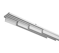 TENDAGGIMANIA Riel Cortina Techo/Pared 400 CM- Riel Paneles Japoneses 4 vías en Aluminio Blanco con union central - Movimiento Cuerda y Manual-Mecanismo Panel Japones a medida