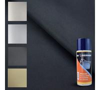 TENDAGGIMANIA Tela para tapizar Techo de Coche Kit + Pegamento Spray - Modelo Terciopelo - Color Negro 186 - Medida L.3 MT X H.1,5 MT - Tela para Techo de Coche