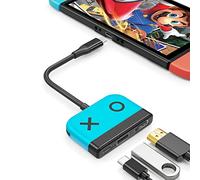 Tendak Adaptador USB C a HDMI para Switch Tipo C a 4K HDMI Convertidor USB 3.0 PD Puerto de Carga 3 en 1 USB-C HUB para Nintendo Switch/Switch OLED, MacBook Pro, Samsung S22, Huawei Mate 30 (Azul)