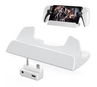 Tendak Base de soporte con adaptador para reproductor remoto Playstation Portal, soporte de consola para PS Portal, convertidor de carga y soporte de escritorio para reproductor remoto PS5 Portal