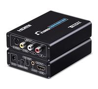 Tendak Composite S-Video AV RCA CVBS a HDMI Adaptador N64 PS2 a HDMI Convertidor Soporta 720p/1080p con 3RCA S-Video Cable