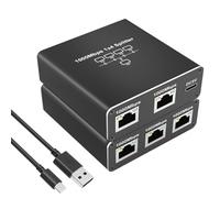 Tendak Divisor LAN 1 a 4 1000 Mbps, 1 x 4 Gigabit Ethernet Splitter RJ45 LAN Switch de 4 puertos con cable de alimentación tipo C para ordenadores, TV digital, hub, router, Set-Top Box, Switch
