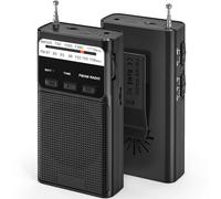 Tendak FM/Am Radio Portatil Pequeña Recargable de 1200mah, Transistor Radio con Excelente Recepción, Carga USB-C, con Toma de Auriculares, Linternas, TF (Alimentación por USB)