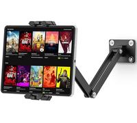 Tendak Soporte de pared para tableta, soporte de pared de aluminio para iPad, ajustable y plegable para iPad Pro Air Mini, Samsung Galaxy Tab, todas las tabletas de 4.7 a 13 pulgadas