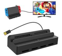 Tendak Switch Docking Station con Game Switcher para Nintendo Switch/Switch OLED, Switch Dock con Game Card Reader, Switch TV Dock base de carga con HDMI 4K, puerto USB 3.0, funda para tarjetas de