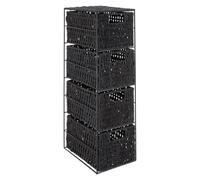 Tendance - Armario metálico con 4 cajones para Papel - Negro