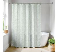 Tendance - Cortina de Ducha de poliéster 180 x 200 cm con Estampado de Hojas - Brume