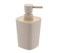 Tendance - Dosificador de jabón de Caucho + abs y bambú 380 ml - Beige