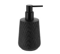 Tendance - Dosificador de jabón de poliresina Efecto Madera 350ml - Negro