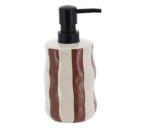 Tendance - Dosificador de jabón en gres Rayado 350 ml - Moca