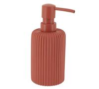 Tendance - Dosificador de jabón Redondo poliresina Raya 230 ml - Terracota