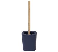 TENDANCE Escobilla/escobillero de aseo Rubber hecho en abs y bambú azul, 11,5x11,5x38 cm