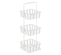 Tendance - Estante Cuadrado de Metal, 3 Niveles - Marfil