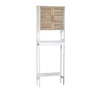 TENDANCE - Estocolmo de Tablero DM Rack 2 Puertas + 1 Estante Interior, Madera, Blanco/Roble, 63 x 23 x 179 cm