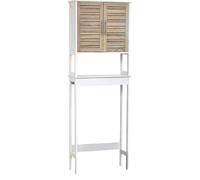 TENDANCE - Estocolmo de Tablero DM Rack 2 Puertas + 1 Estante Interior, Madera, Blanco/Roble, 63 x 23 x 179 cm