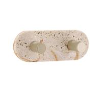 Tendance - Gancho Doble en poliresina y Metal Dorado 3m - Aspecto travertino