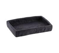 Tendance - Jabonera de poliresina, Rectangular, Efecto Piedra - Negra