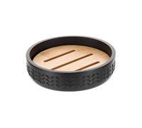 Tendance - Jabonera de poliresina y bambú - Negro