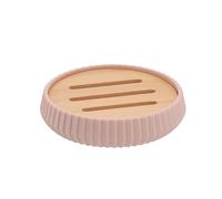 Tendance - Jabonera de Rayas abs con Goma y Efecto bambú - Blush