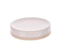 Tendance - Jabonera en gres Moteado y Base Mate Crudo - Blanco Beige