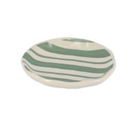 Tendance - Jabonera en gres Rayado - Verde Salvia