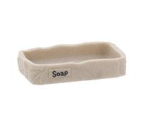 Tendance - Jabonera Paola de poliresina Cuadrada Efecto Piedra - Natural