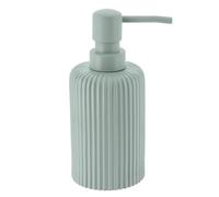 Tendance - Jabonera Redonda de poliresina Rayada 230 ml - Verde eucalipto