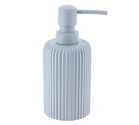 Tendance - Jabonera Redonda poliresina Rayada 230 ml - Azul Claro