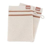 Tendance - Lote de 2 franelas a Rayas 15x21 cm 100% algodón - Marfil Moca