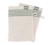 Tendance - Lote de 2 franelas a Rayas 15x21 cm 100% algodón - Marfil Verde Salvia