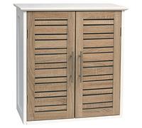 Tendance Mueble de baño Stockholm con Doble Puerta de Madera MDF, Color Blanco o Roble y tamaño de 52 x 22 x 53,5 cm