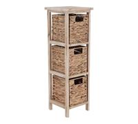 Tendance - Mueble Paulownia con 3 cestas Jacinto - Natural
