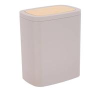 Tendance - Papelera abs + PVC bambú 5l - Gris Claro