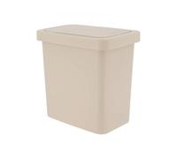 Tendance - Papelera Rectangular PP con Tapa 8l - Beige
