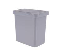 Tendance - Papelera Rectangular PP con Tapa 8l - Gris