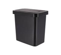Tendance - Papelera Rectangular PP con Tapa 8l - Negra